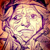 Keith Richards. Un icono bien conservado Dibujo a lápiz de mina (297 mm x 420 mm)