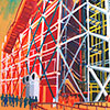 Centro Pompidou. París. Francia. Acuarela. 35x50cm sobre papel color 200gr 2022 