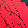 Desierto rojo I. Pintura sobre madera. De la Serie de la Mina, Referencia a mina 1, Río Turbio 2004 a 2007. 1,80 x 1,80	