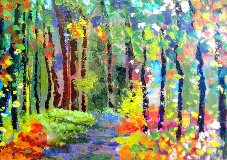 bosque de colores
