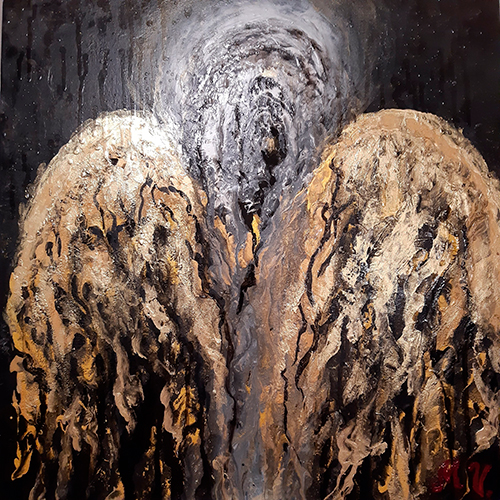 Fallen Angel. Acrylic on canvas. 50×50 cm