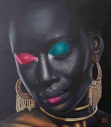 Afrocolombianidad. Oleo sobre lienzo. 90 X 80 cm.